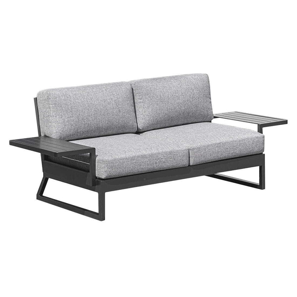 Hagesofa Ocean Skid Platform aluminium olefin montert på terrasse