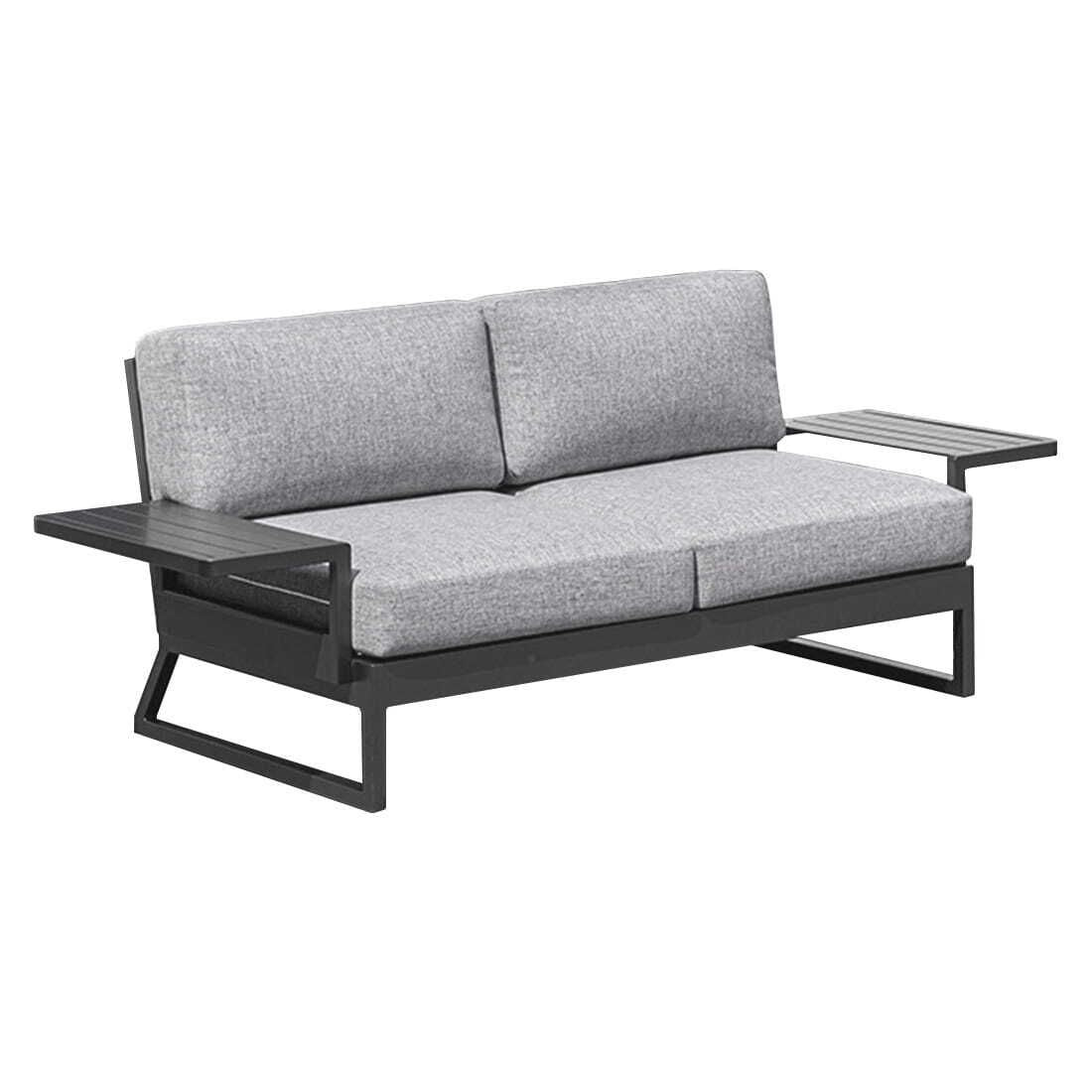 Hagesofa Ocean Skid Platform aluminium olefin montert på terrasse