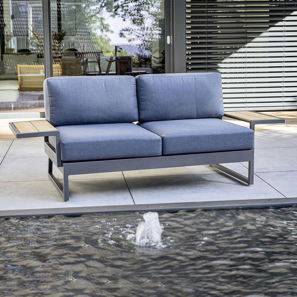 Hagesofa Ocean Skid Platform aluminium 189 cm forfra