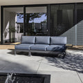 Hagesofa Ocean Skid Platform aluminium 257 cm forfra