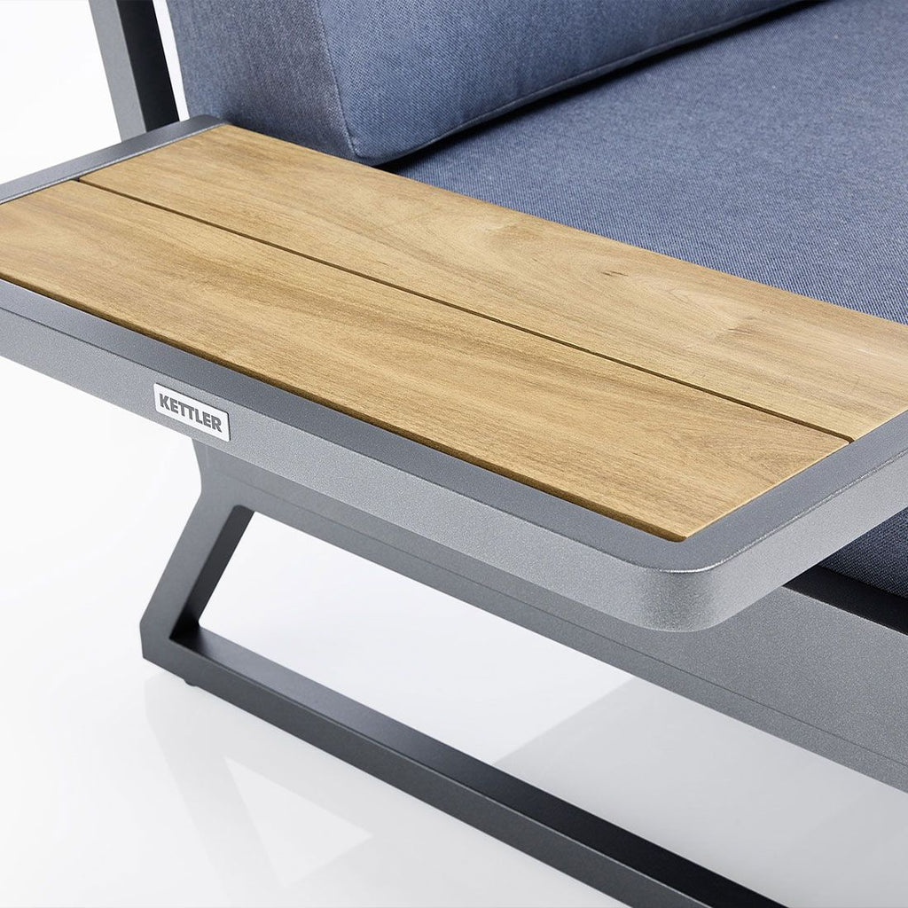 Hagesofa Ocean Skid Platform aluminium 257 cm puter og sete