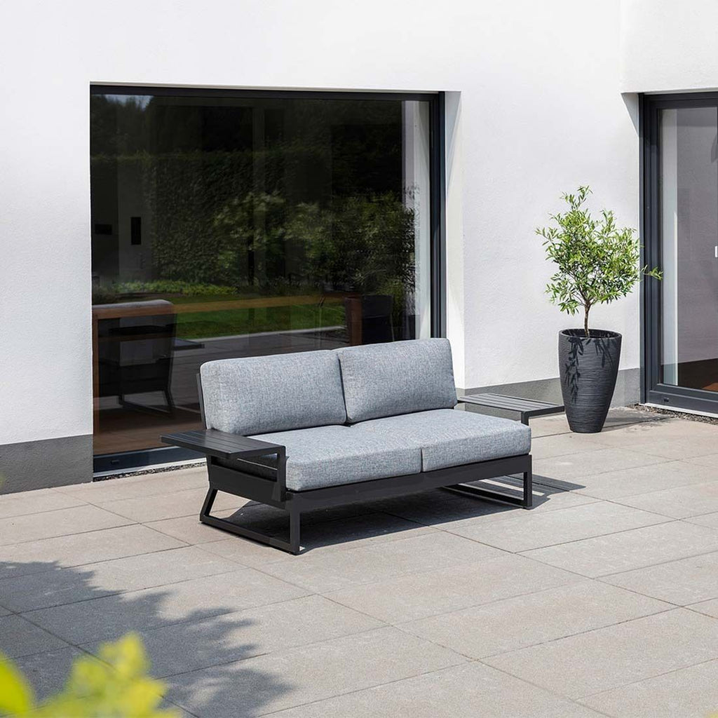 Oversikt av Hagesofa Ocean Skid Platform aluminium/olefin 135 cm