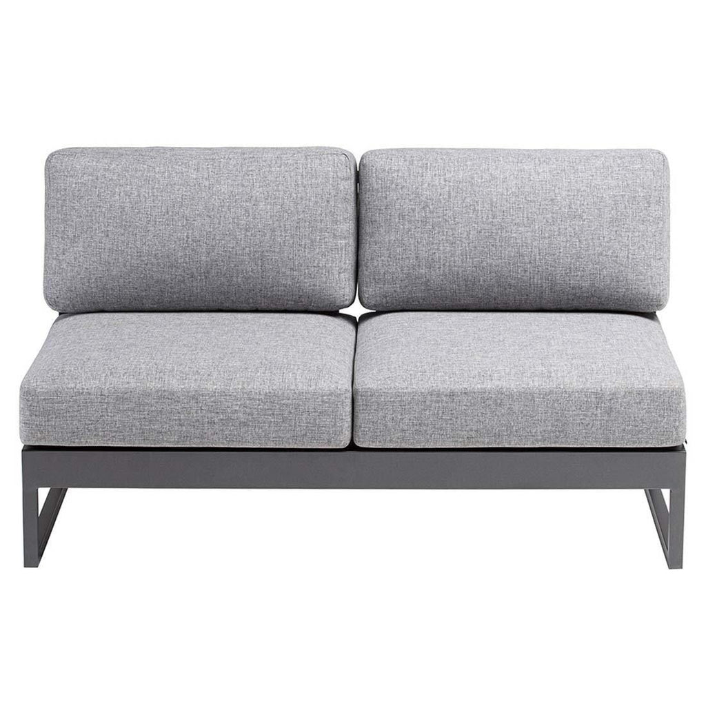 Hagesofa Ocean Skid Platform aluminium/olefin 135 cm i sollys
