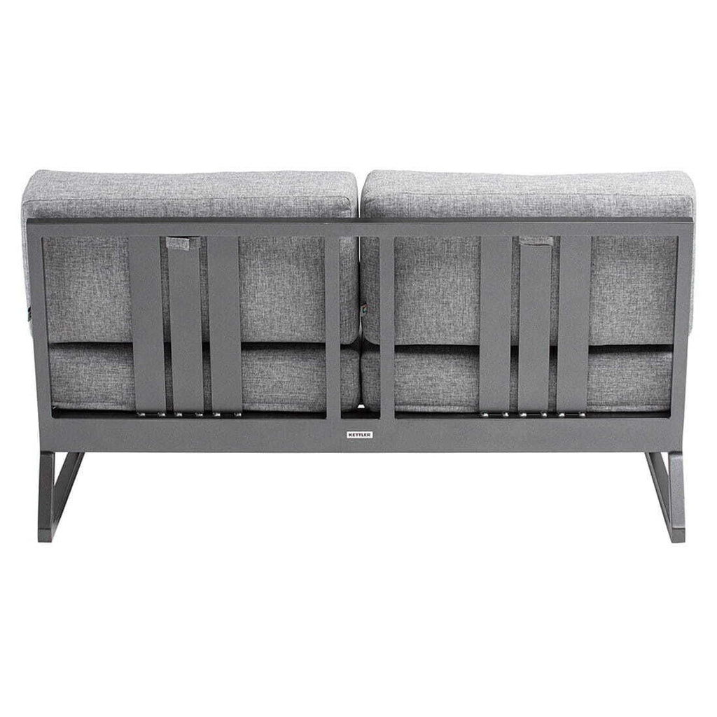 Hagesofa Ocean Skid Platform aluminium/olefin 135 cm detalj av stoff
