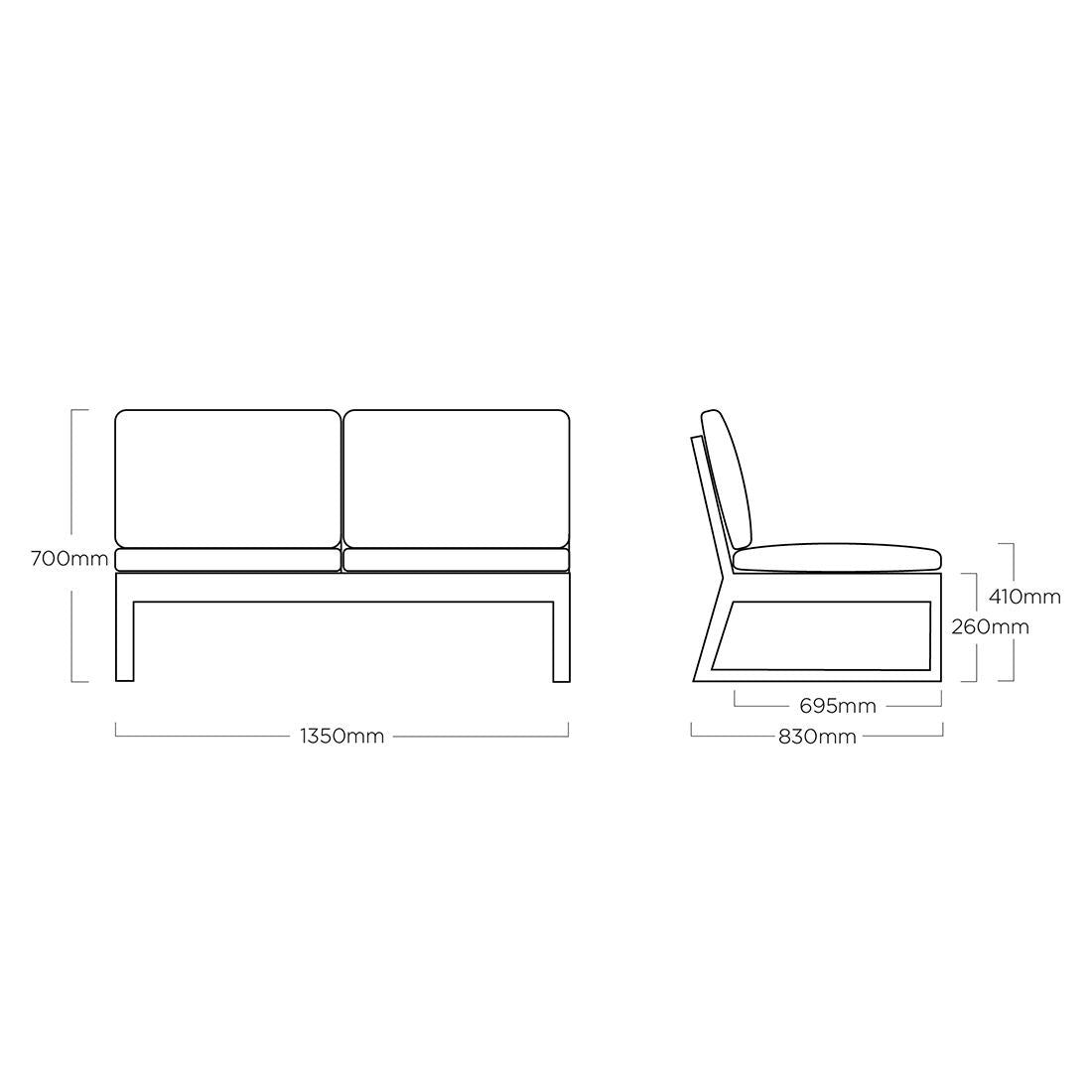 Oversikt over Hagesofa Ocean Skid Platform justerbar aluminium 218 cm - Kettler i moderne uterom