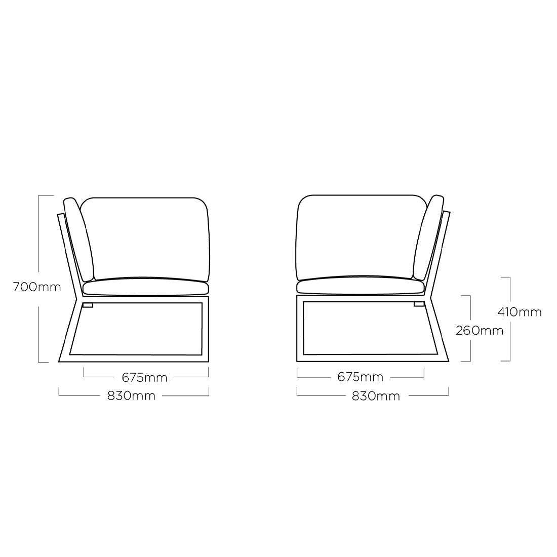Hagesofa Ocean Skid Platform justerbar aluminium 218 cm - Kettler i sollys