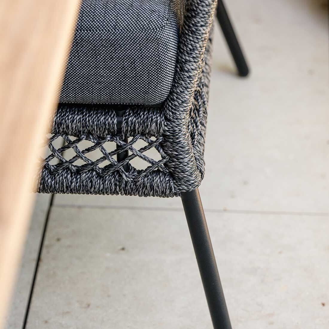 Justerbar rygg på Hagesofa Odea justerbar aluminium/tau 244 cm