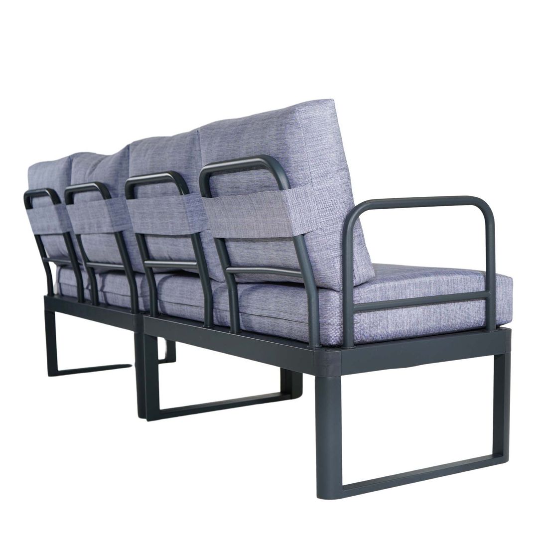 Hagesofa Pandora aluminium/polyester 236 cm nærbilde av puter
