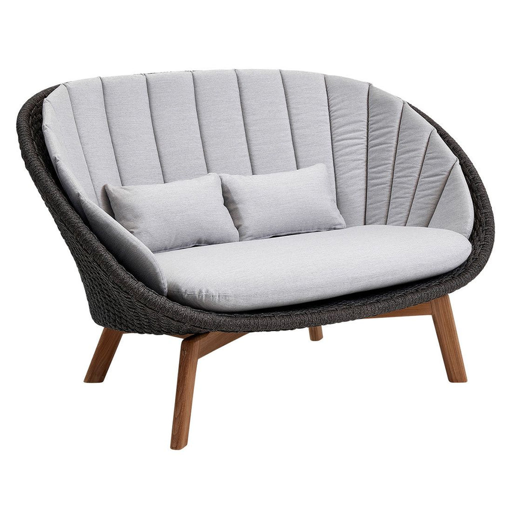 Hagesofa Peacock resirkulert teak tau 151 cm bakside