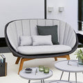 Hagesofa Peacock resirkulert teak tau 151 cm front
