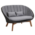 Hagesofa Peacock resirkulert teak tau akryl 151 cm fra Cane-Line for terrassen
