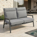 Hagesofa Perth regulerbar rygg aluminium 152 cm - OUTLIV forfra