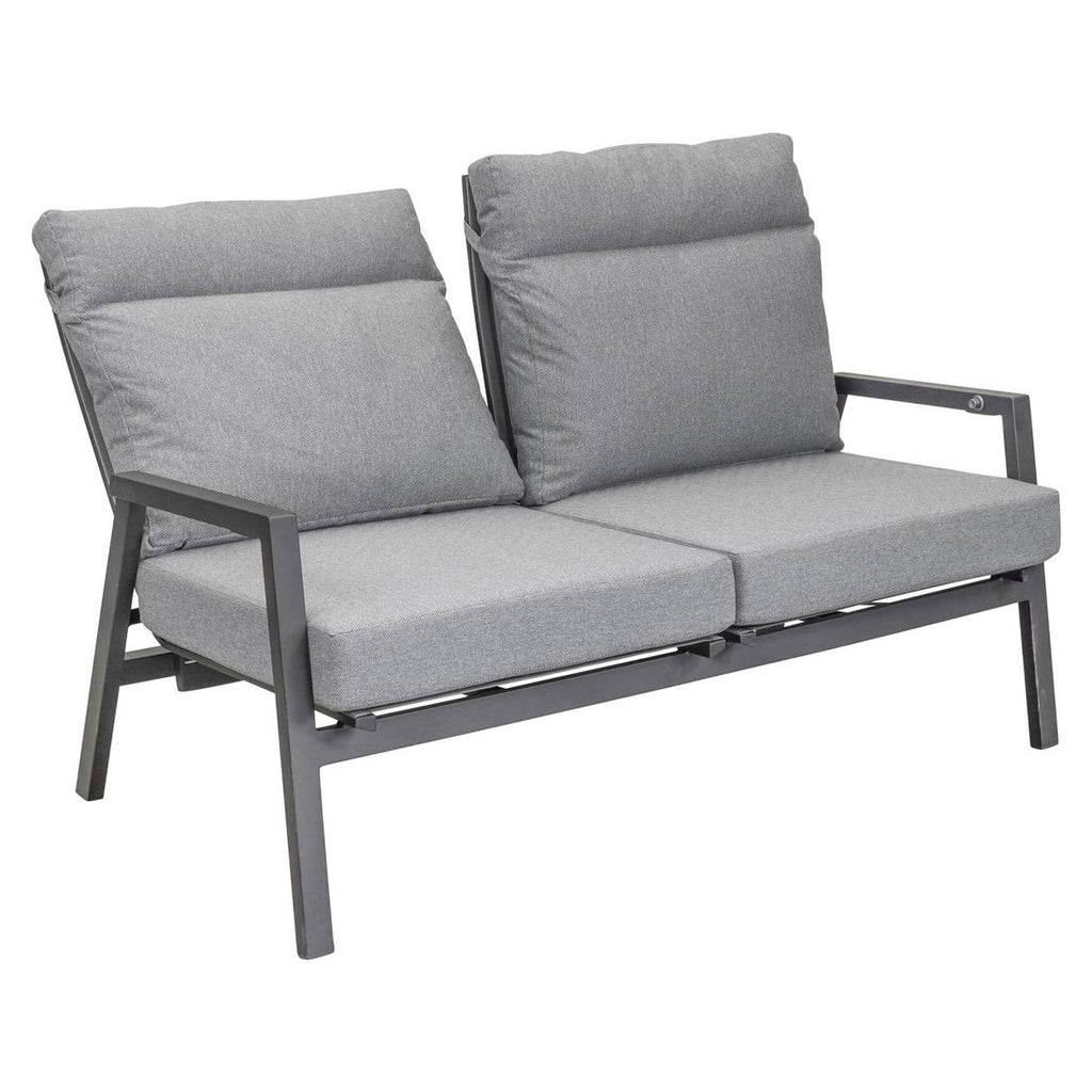 Montert hagesofa Perth regulerbar rygg aluminium 152 cm - OUTLIV i hage