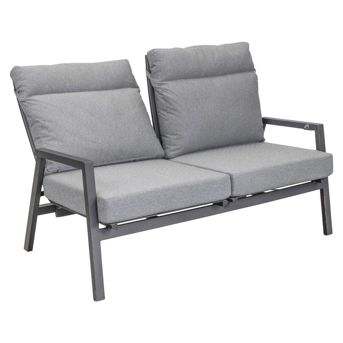 Montert hagesofa Perth regulerbar rygg aluminium 152 cm - OUTLIV i hage