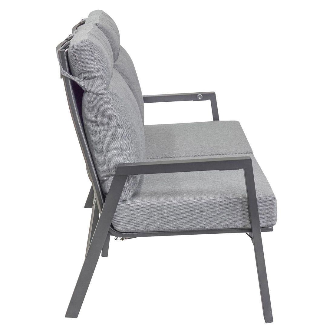 Hagesofa Perth regulerbar rygg aluminium 152 cm - OUTLIV med justert rygg