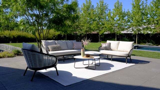 Hagesofa Pine Key aluminium/polyrotting 145 cm forfra