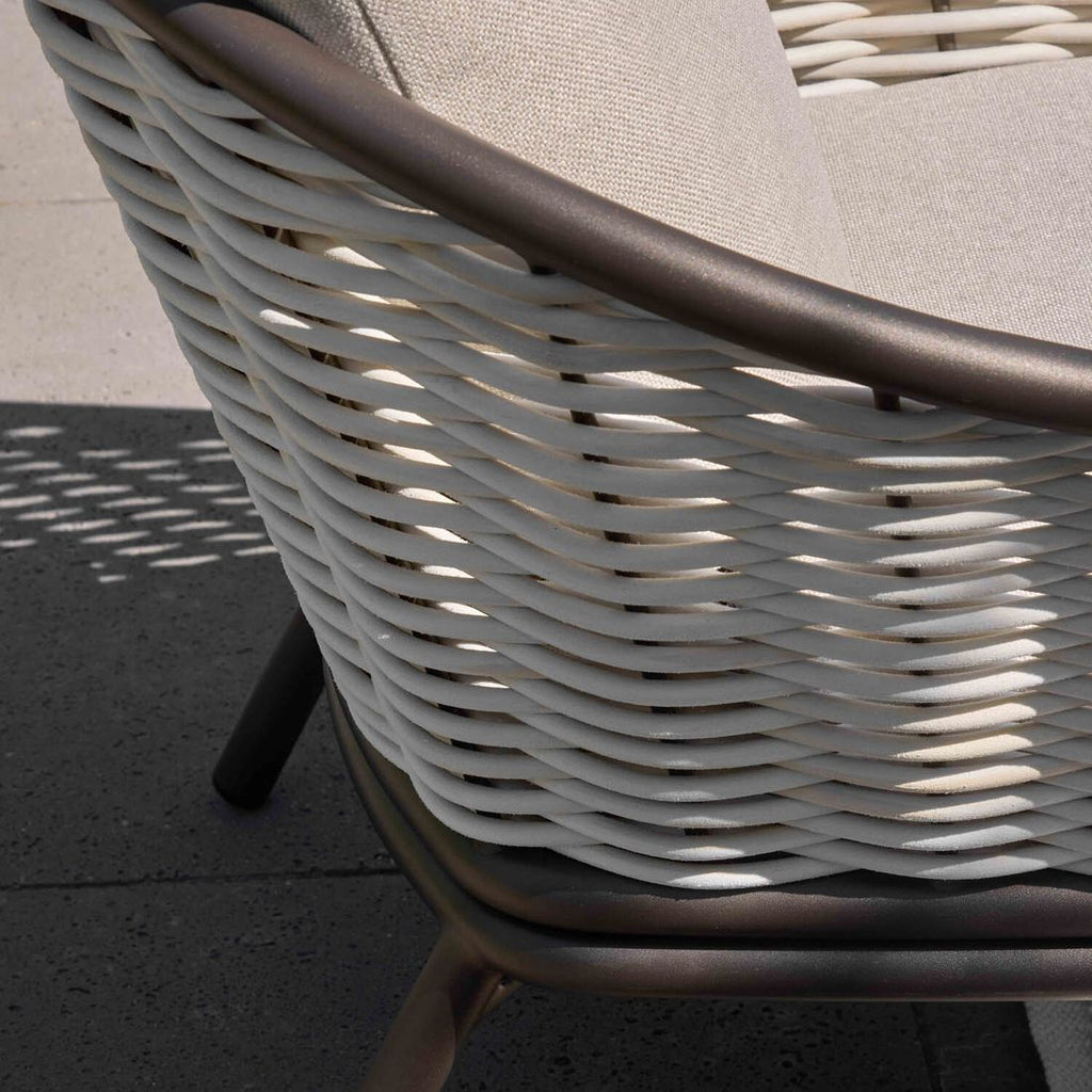 Hagesofa Pine Key aluminium/polyrotting 145 cm detalj av puter