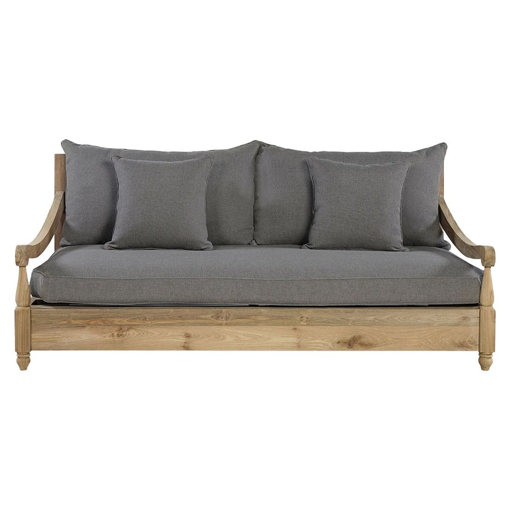 Hagesofa Portofino resirkulert teak/olefin 190 cm bakside