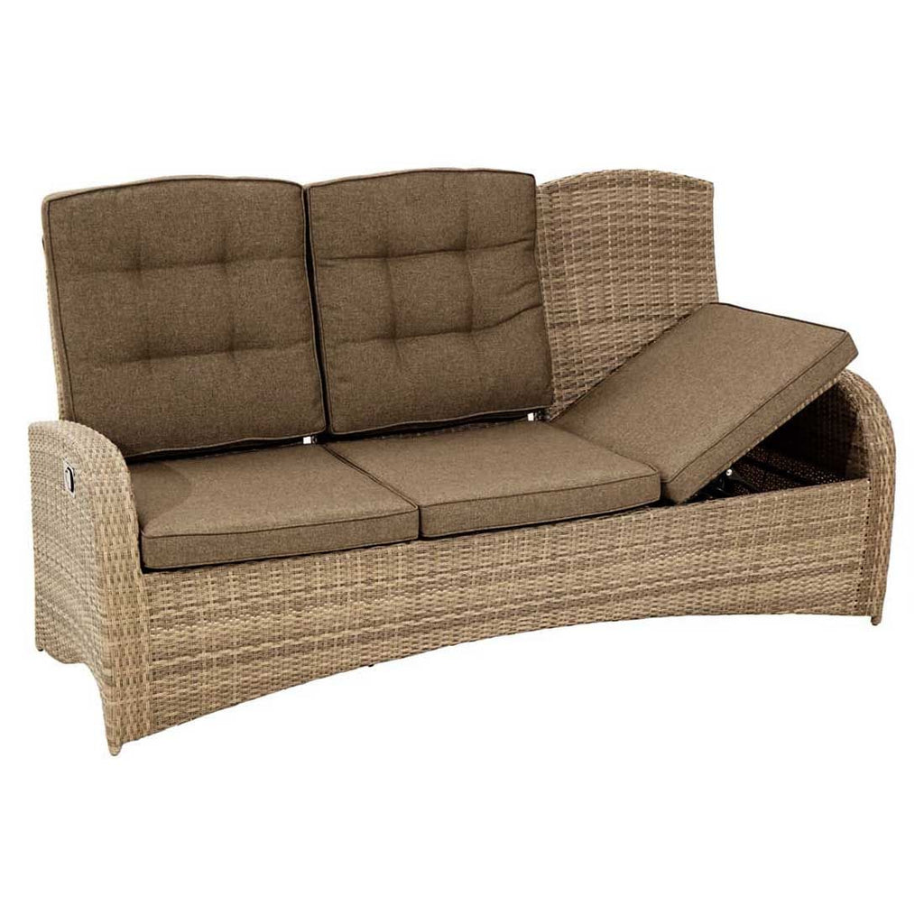 Hagesofa Rabida Comfort polyrotting 210 cm regulerbar rygg detalj