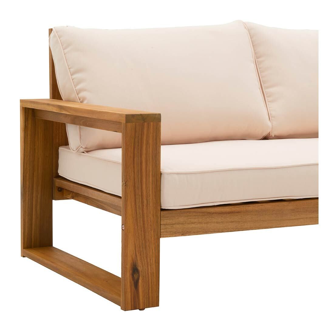 Hagesofa Santa Cruz akasie/polyester 150x77 cm med puter