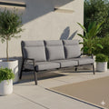 Hagesofa Sondrino aluminium 202 cm regulerbar rygg forfra