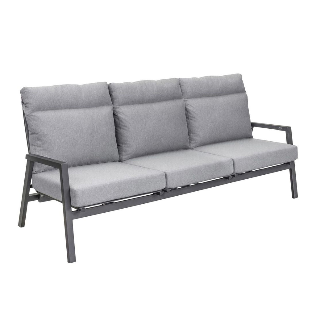 Hagesofa Sondrino aluminium 202 cm regulerbar rygg bakside