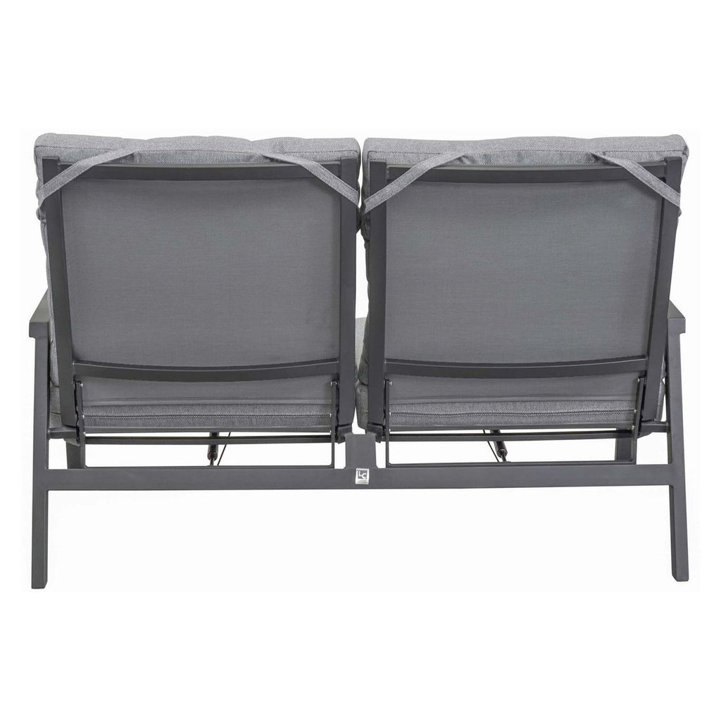 Hagesofa Sondrino regulerbar rygg aluminium 152 cm med puter
