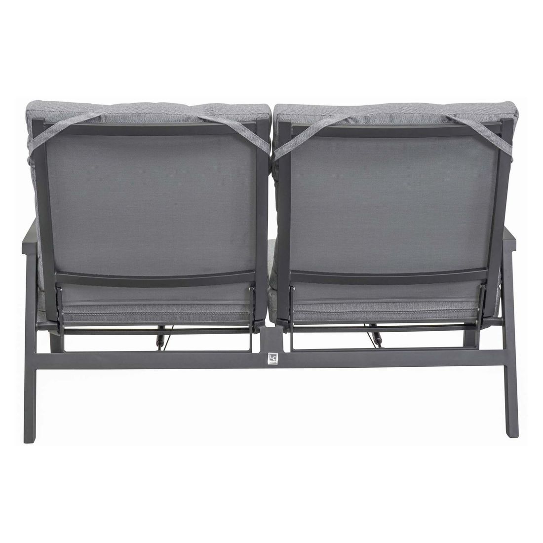 Hagesofa Sondrino regulerbar rygg aluminium 152 cm med puter