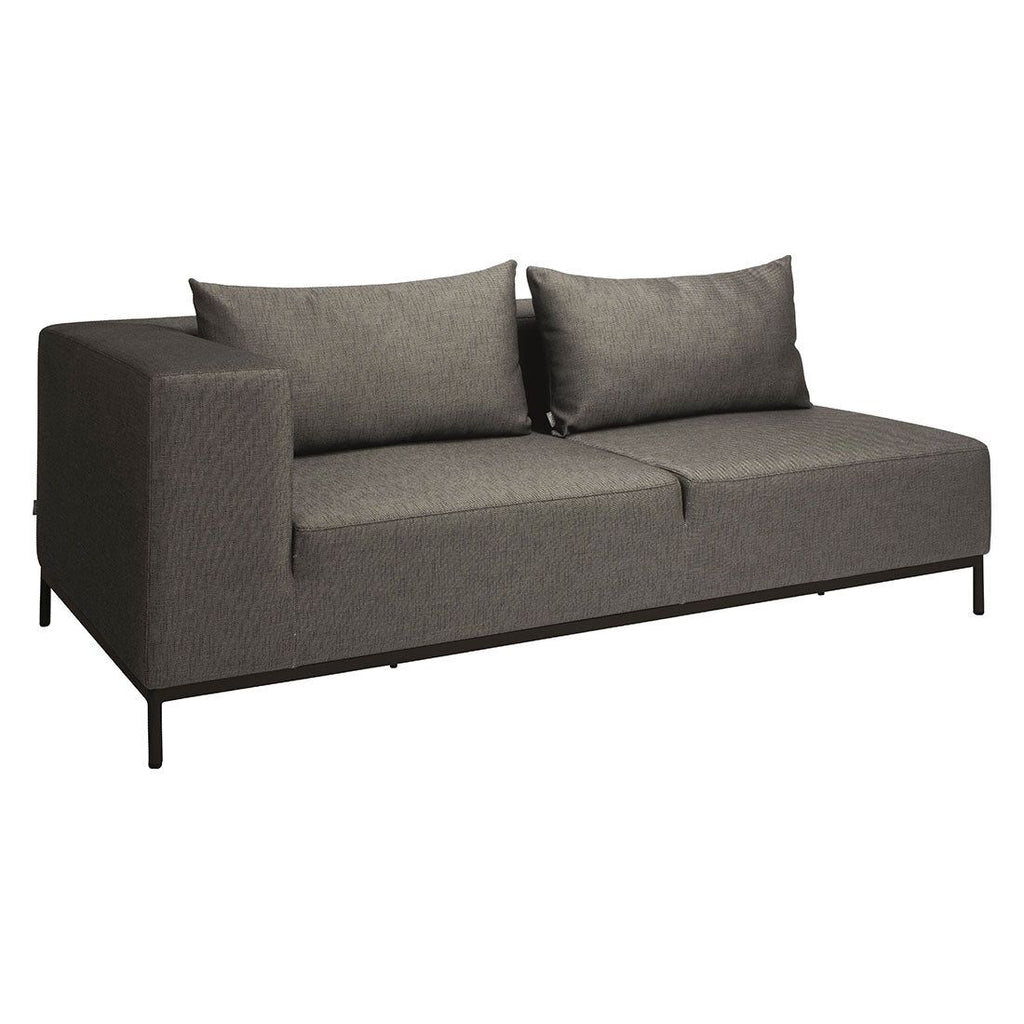 Bakside av Hagesofa Taavi aluminium/Sunbrella 203x99 cm med slitesterkt stoff