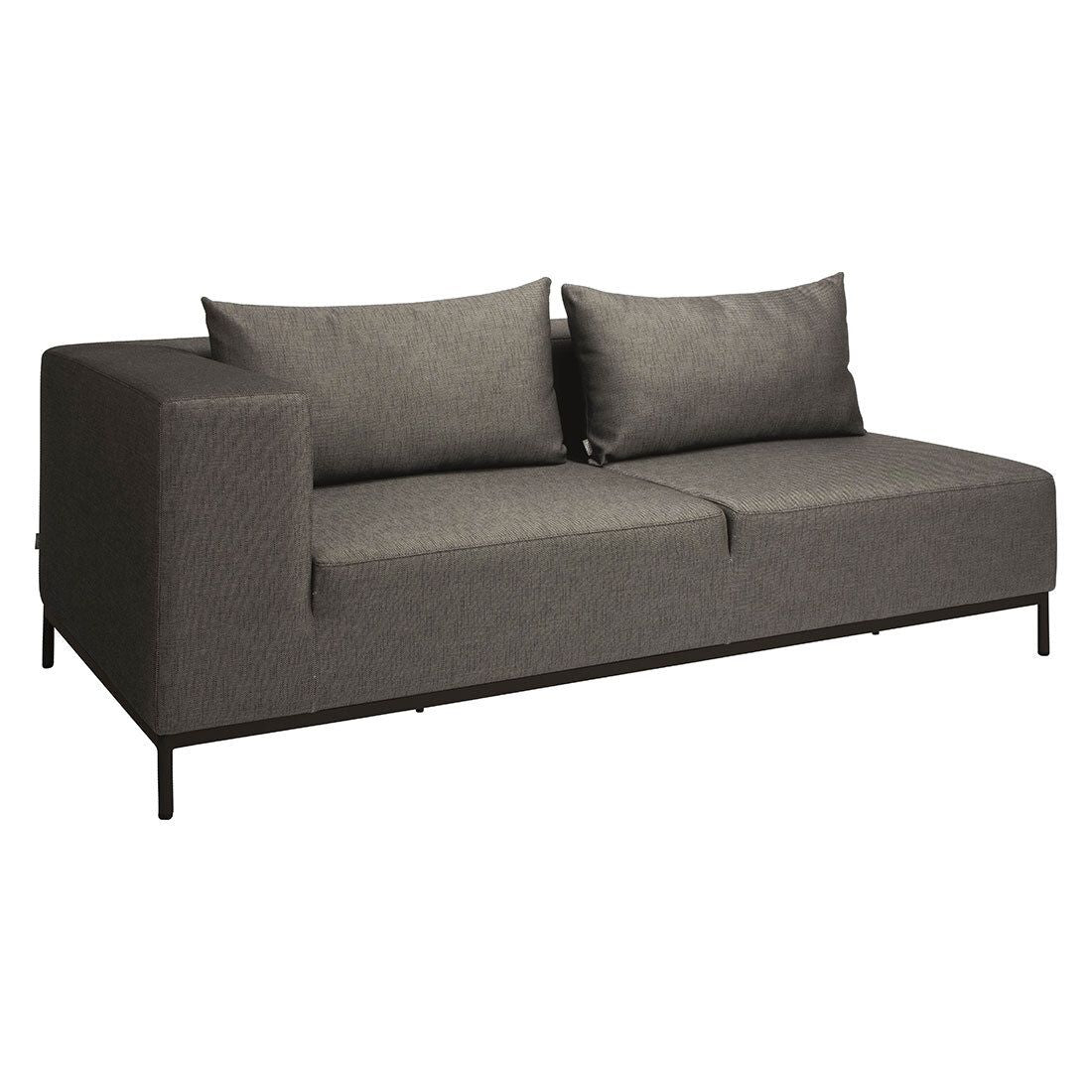 Bakside av Hagesofa Taavi aluminium/Sunbrella 203x99 cm med slitesterkt stoff