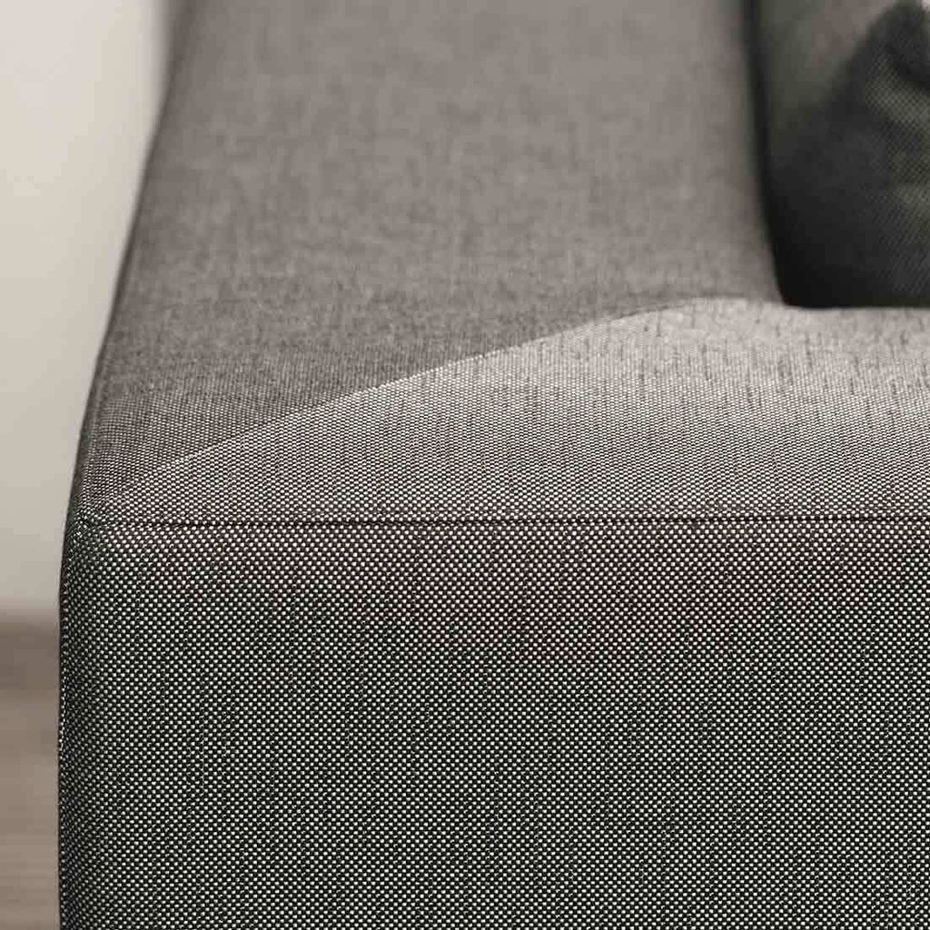 Hagesofa Taavi aluminium/Sunbrella 203x99 cm vist i moderne uterom