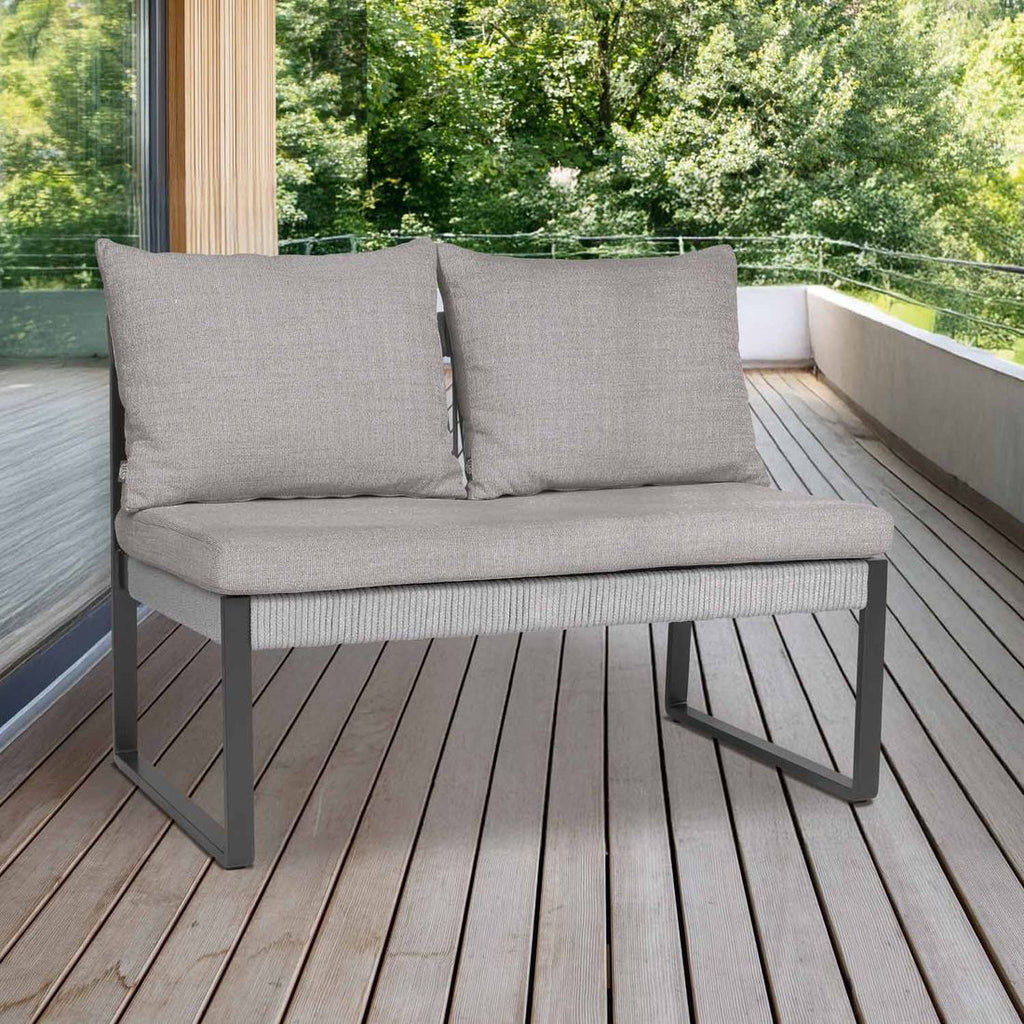 Hagesofa Tammo aluminium tau 110 cm bakside