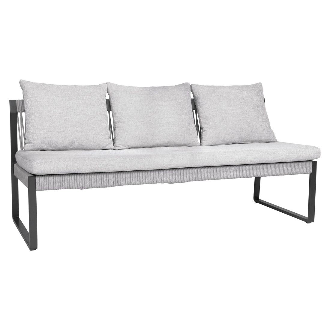 Hagesofa Tammo aluminium/tau 180 cm Stern forfra