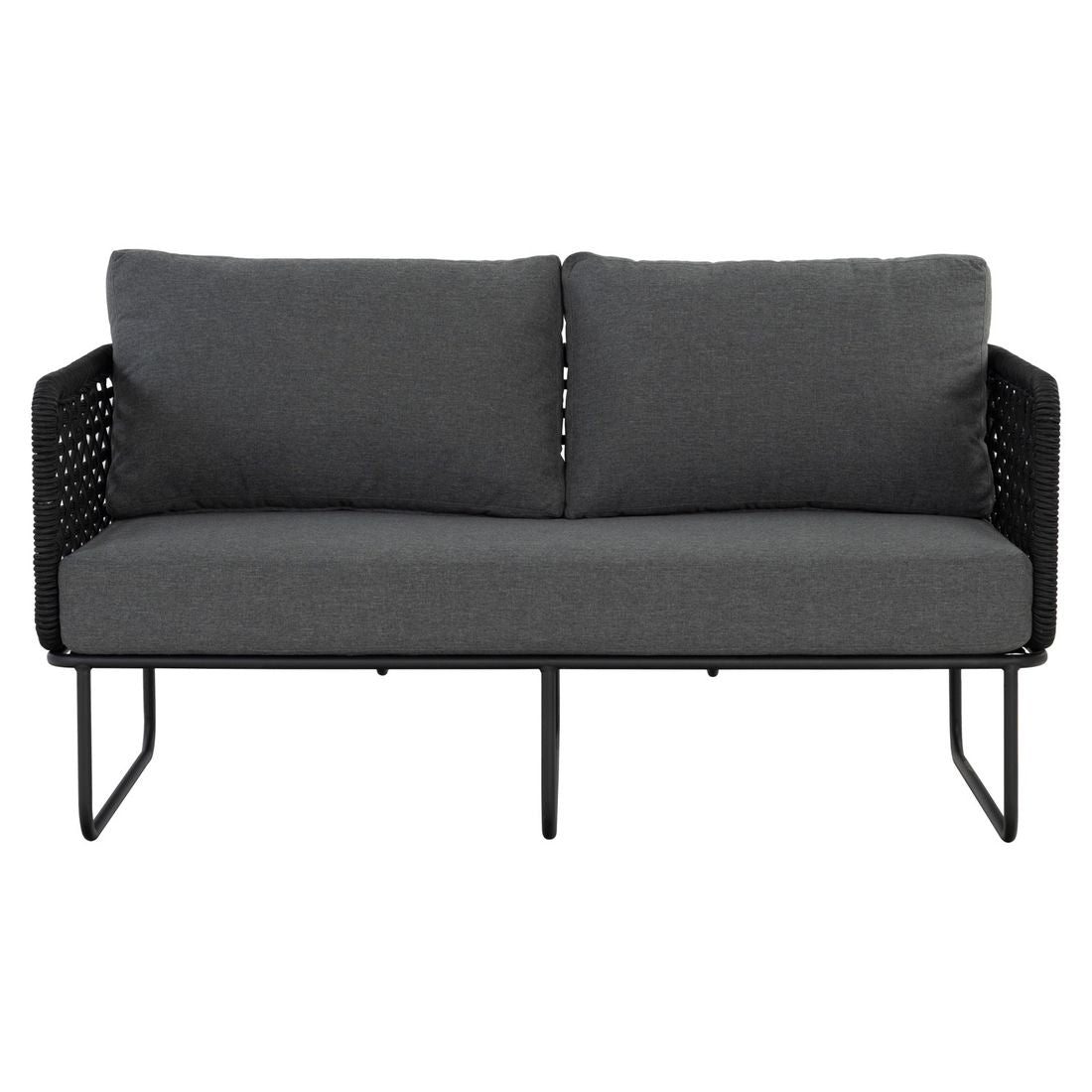 Hagesofa Tender stål tau olefin 150 cm montert på terrasse