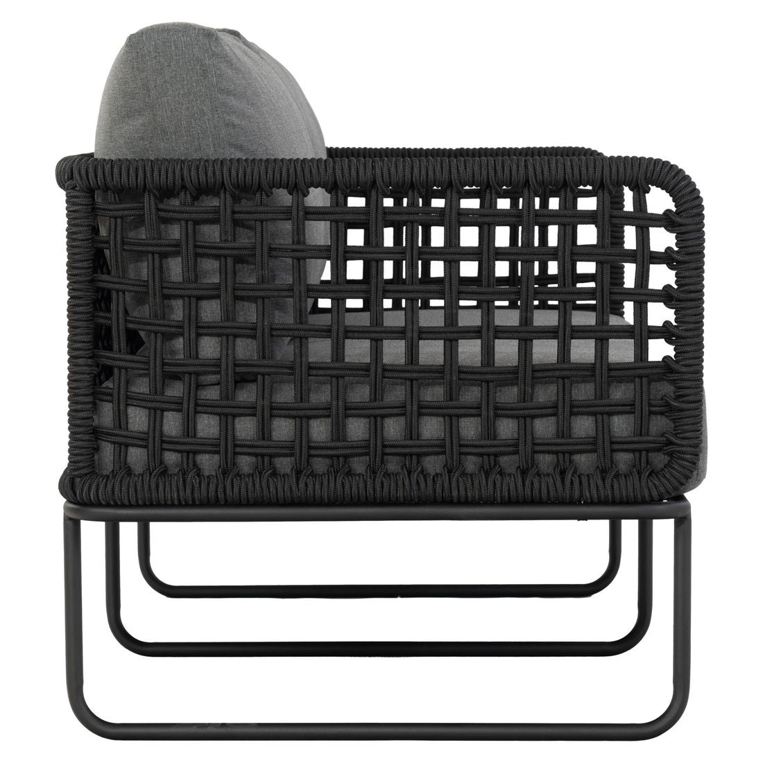 Hagesofa Tender stål tau olefin 150 cm nærbilde polstring
