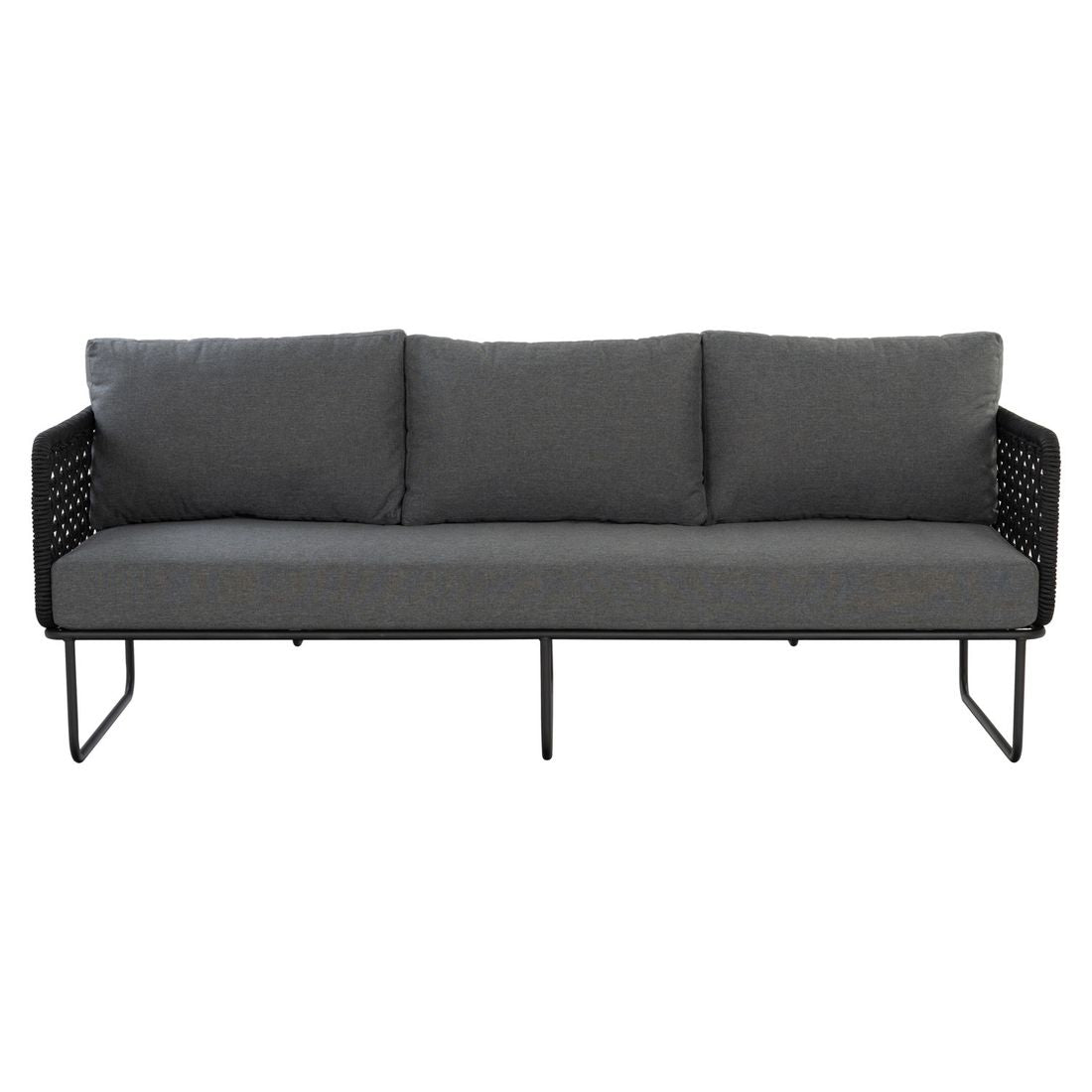 Montert Hagesofa Tender stål tau olefin 210 cm i hagemiljø