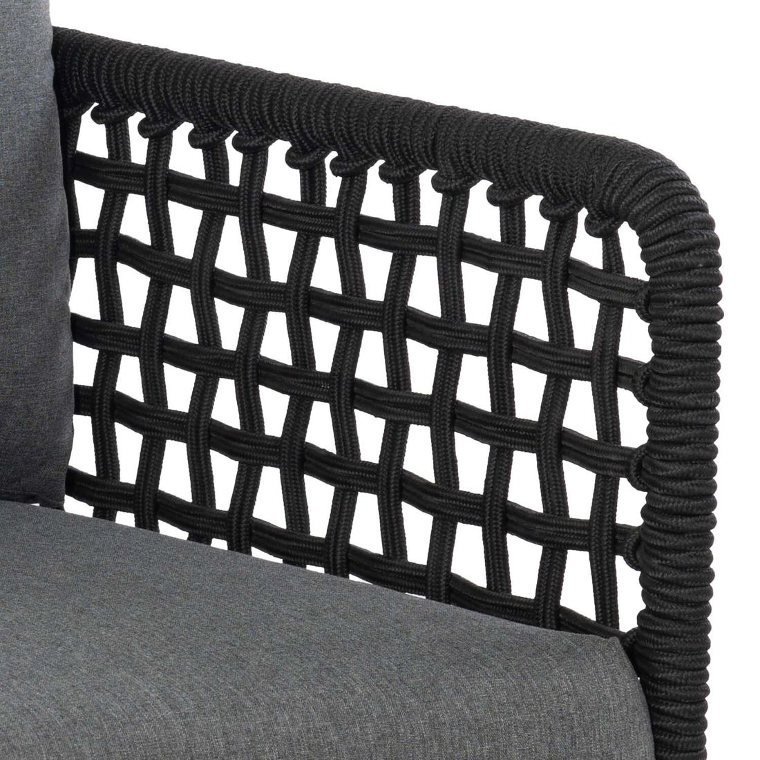 Hagesofa Tender stål tau olefin 210 cm sidelengs visning