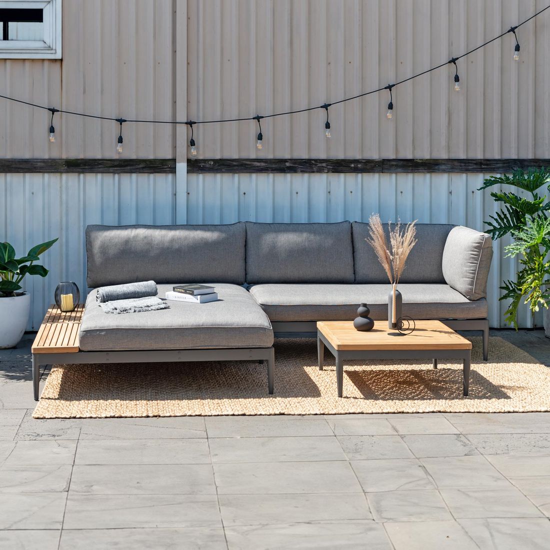 Hagesofa Topaz aluminium/olefin 149 cm - LifestyleGarden