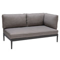Hagesofa Topaz aluminium/olefin 149 cm bakside