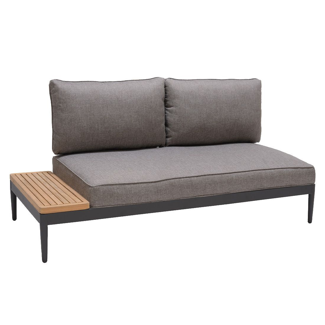 Hagesofa Topaz aluminium teak olefin 168 cm bakside