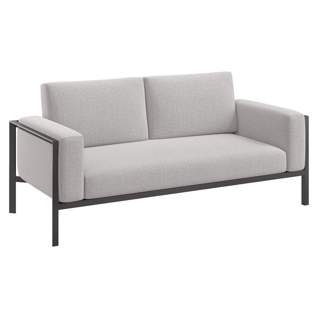 Hagesofa Toskana aluminium/olefin 185 cm antrasitt bakside
