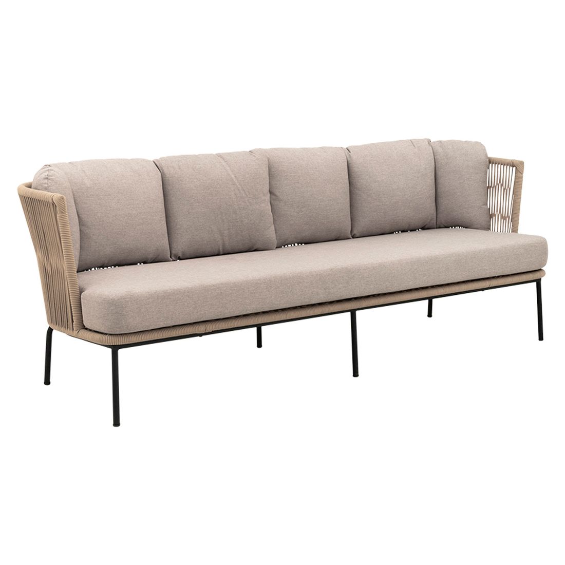 Hagesofa Touch stål tau polyester 208x75 cm bakside