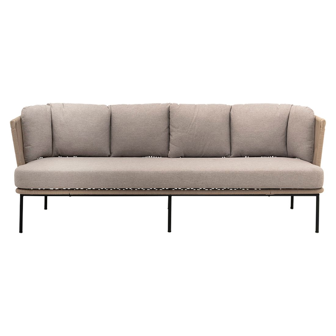 Montert Hagesofa Touch stål tau polyester i hagemiljø