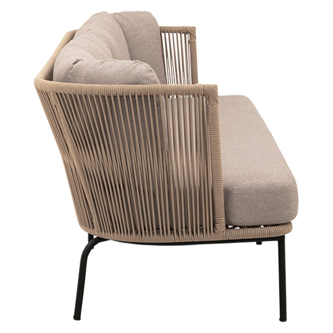 Nærbilde av stoff på Hagesofa Touch stål tau polyester