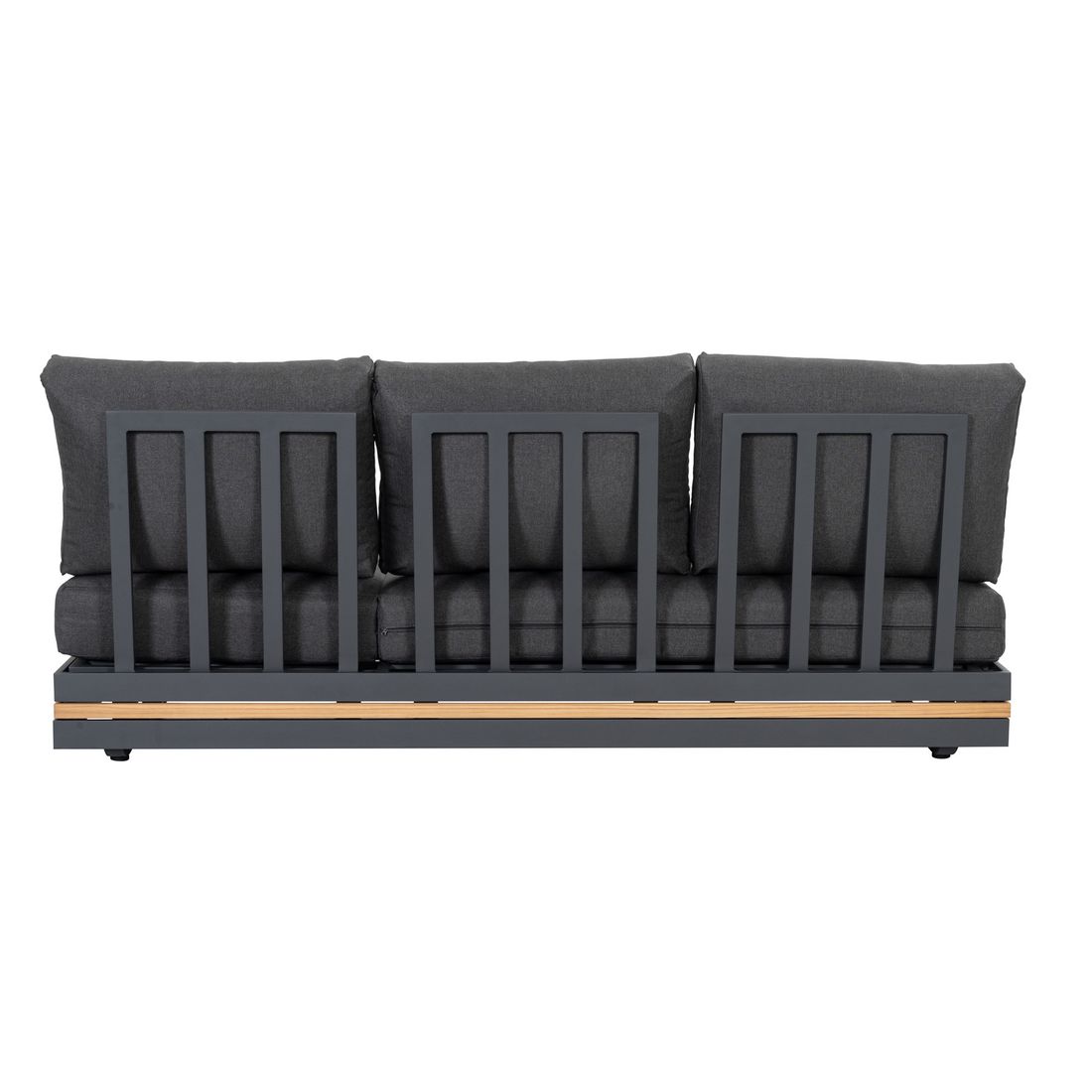 Hagesofa Triest aluminium/teak/kunstfiber 198 cm i hage miljø