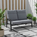 Hagesofa Valencia justerbar aluminium 152 cm - Siena Garden forfra