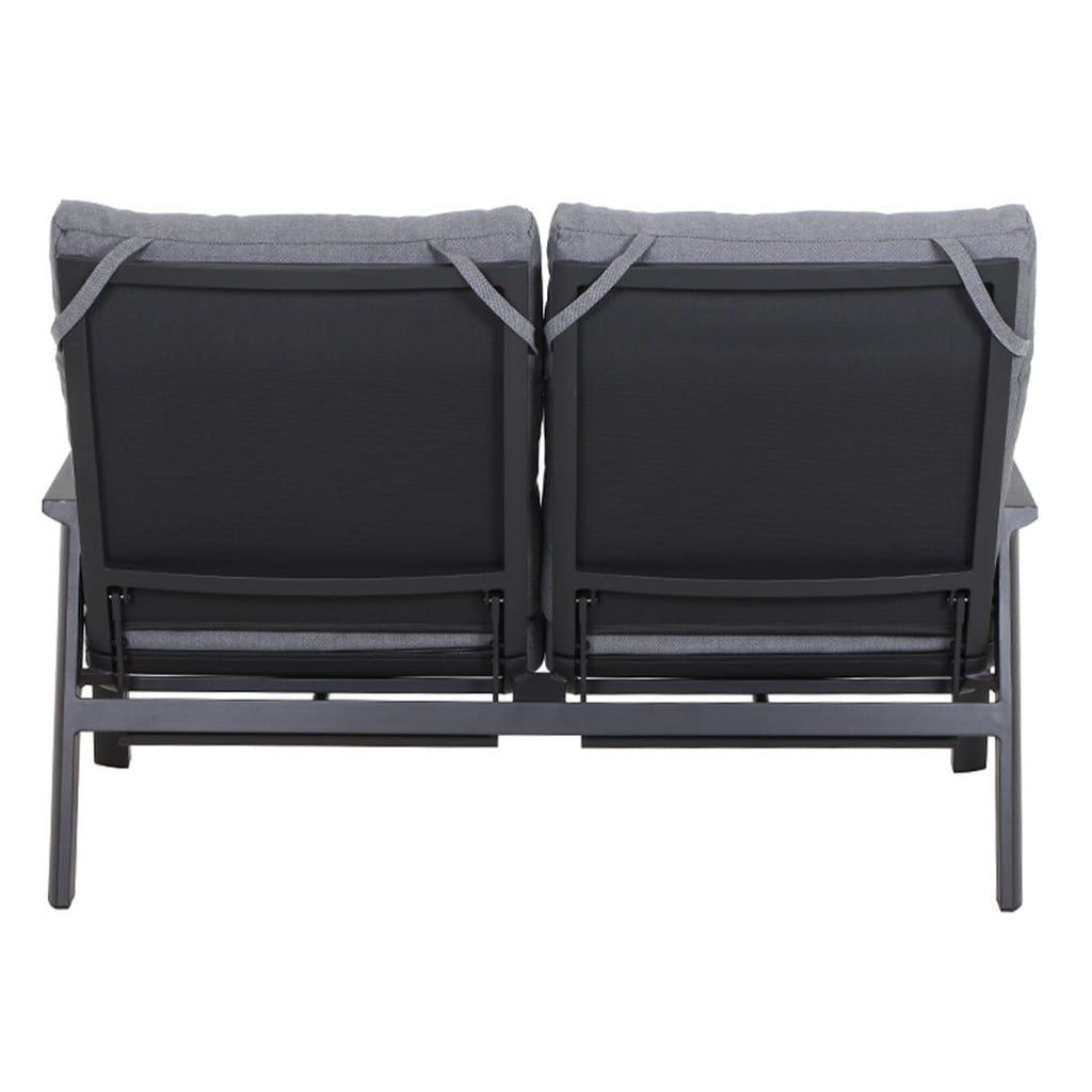 Hagesofa Valencia justerbar aluminium 152 cm - Siena Garden nærbilde av stoff