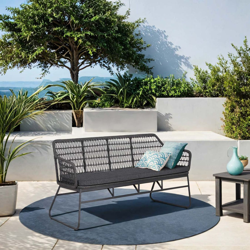 Hagesofa Verona aluminium tau olefin 190 cm forfra