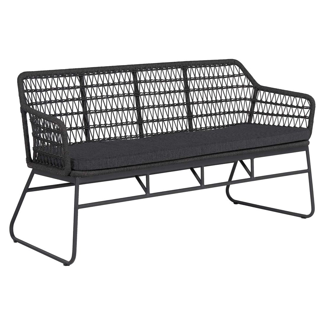 Hagesofa Verona aluminium tau olefin 190 cm bakside