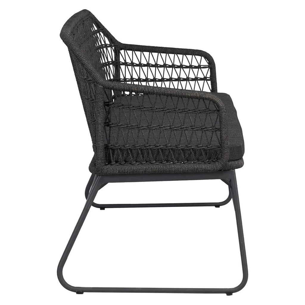 Hagesofa Verona aluminium tau olefin 190 cm nærbilde av ramme